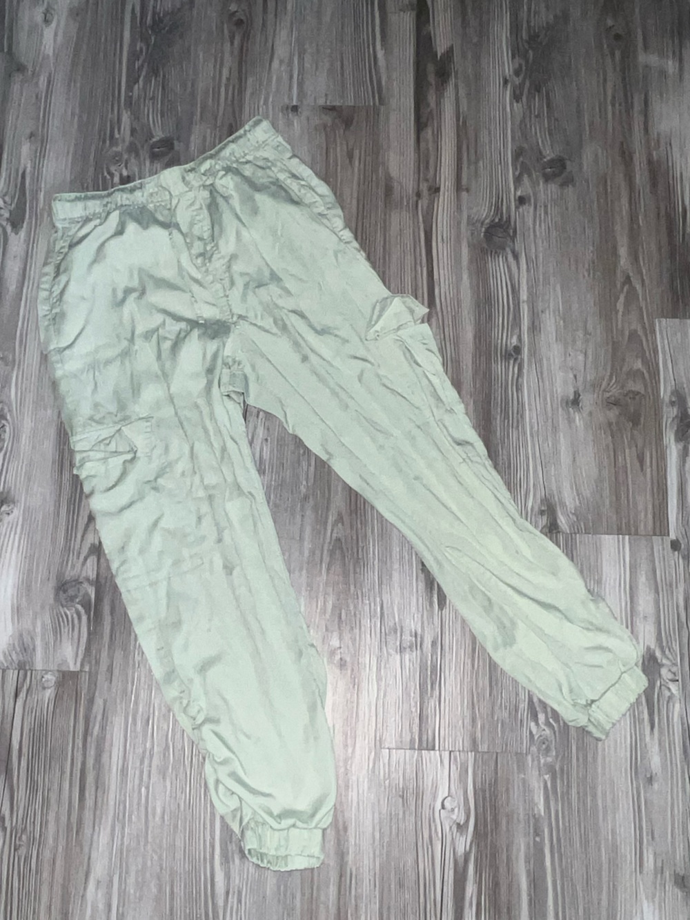 Japna Light Mint Elastic-Waist Casual Pants
